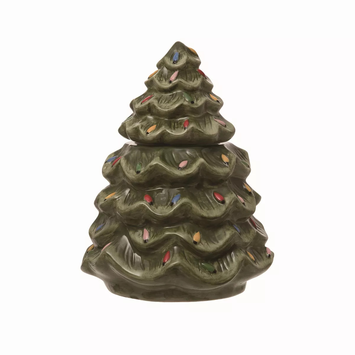 Transpac Ceramic Green Christmas Tree Cookie Jar | Target