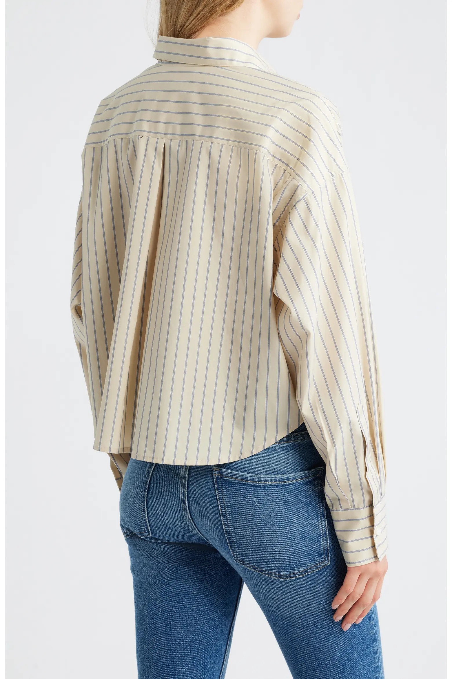 Molly Stripe Crop Cotton Button-Up Shirt (Women) | Nordstrom | Nordstrom