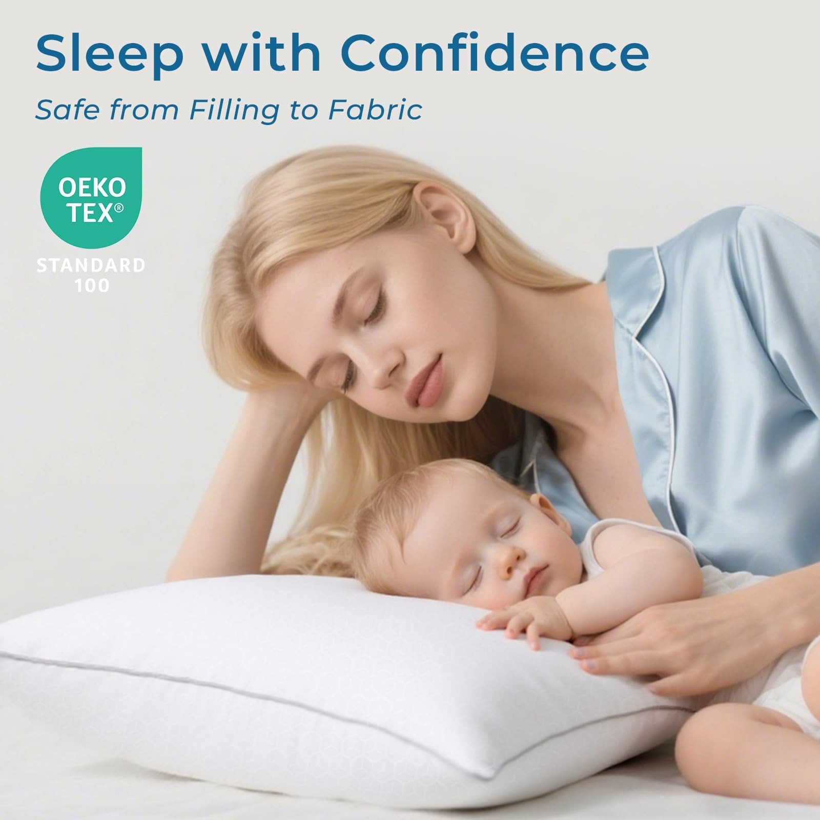 Sasttie Standard Pillows Set of 2, Full Size Bed Pillows for Side, Back, and Stomach Sleepers - O... | Amazon (US)
