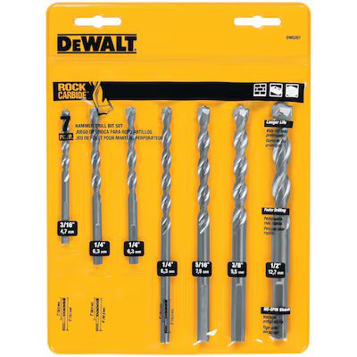 DEWALT 7-Piece x Carbide Masonry Drill Bit Set for Hammer Drill | Lowe's