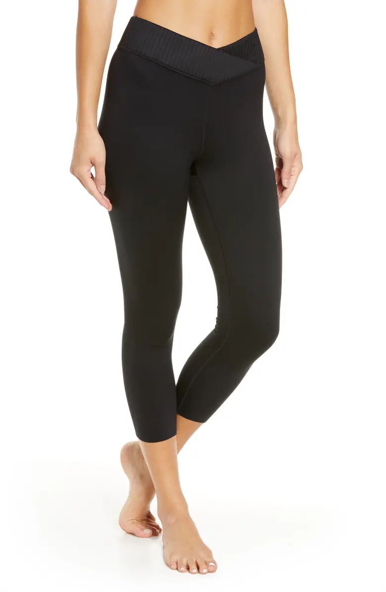 Wrap High Waist Crop Leggings | Nordstrom