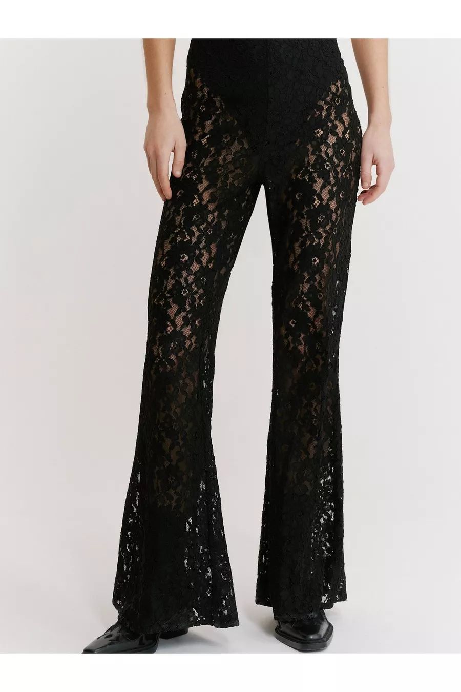 Lace Sheer Flare Pants | Nasty Gal US