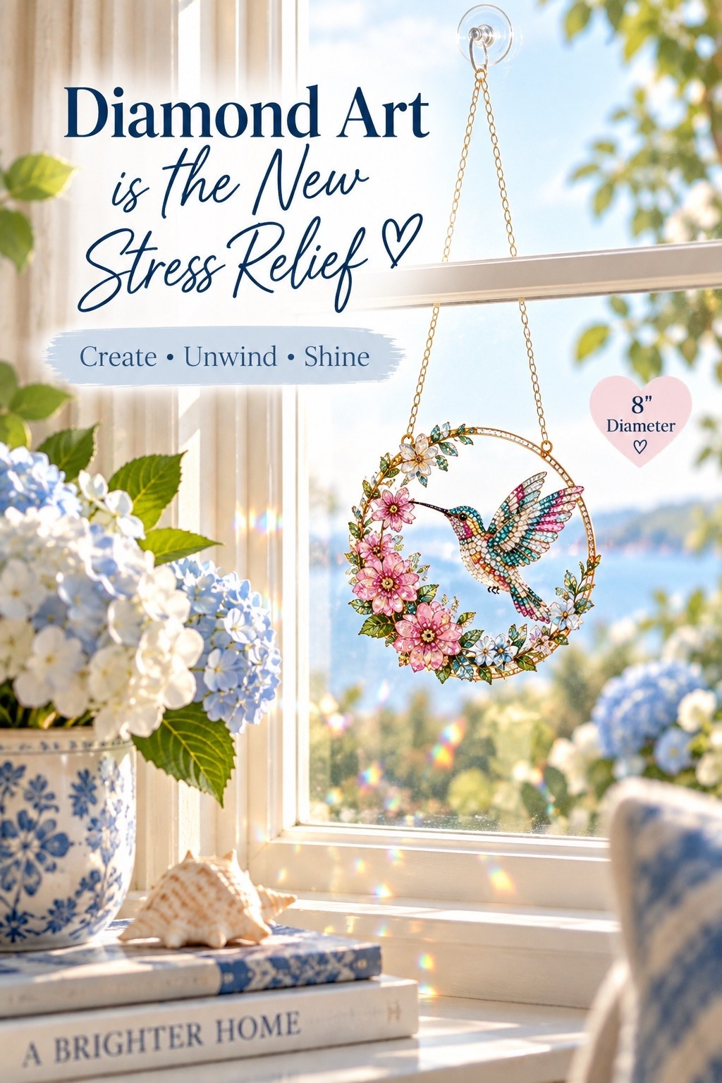 diamond art suncatcher works up fast and makes a great gift
