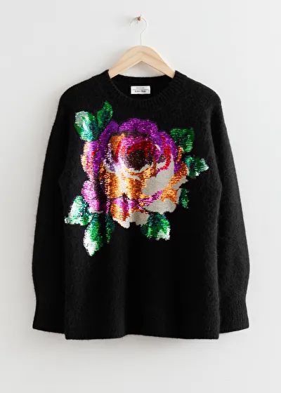 Floral Sequin Knit Sweater | & Other Stories US