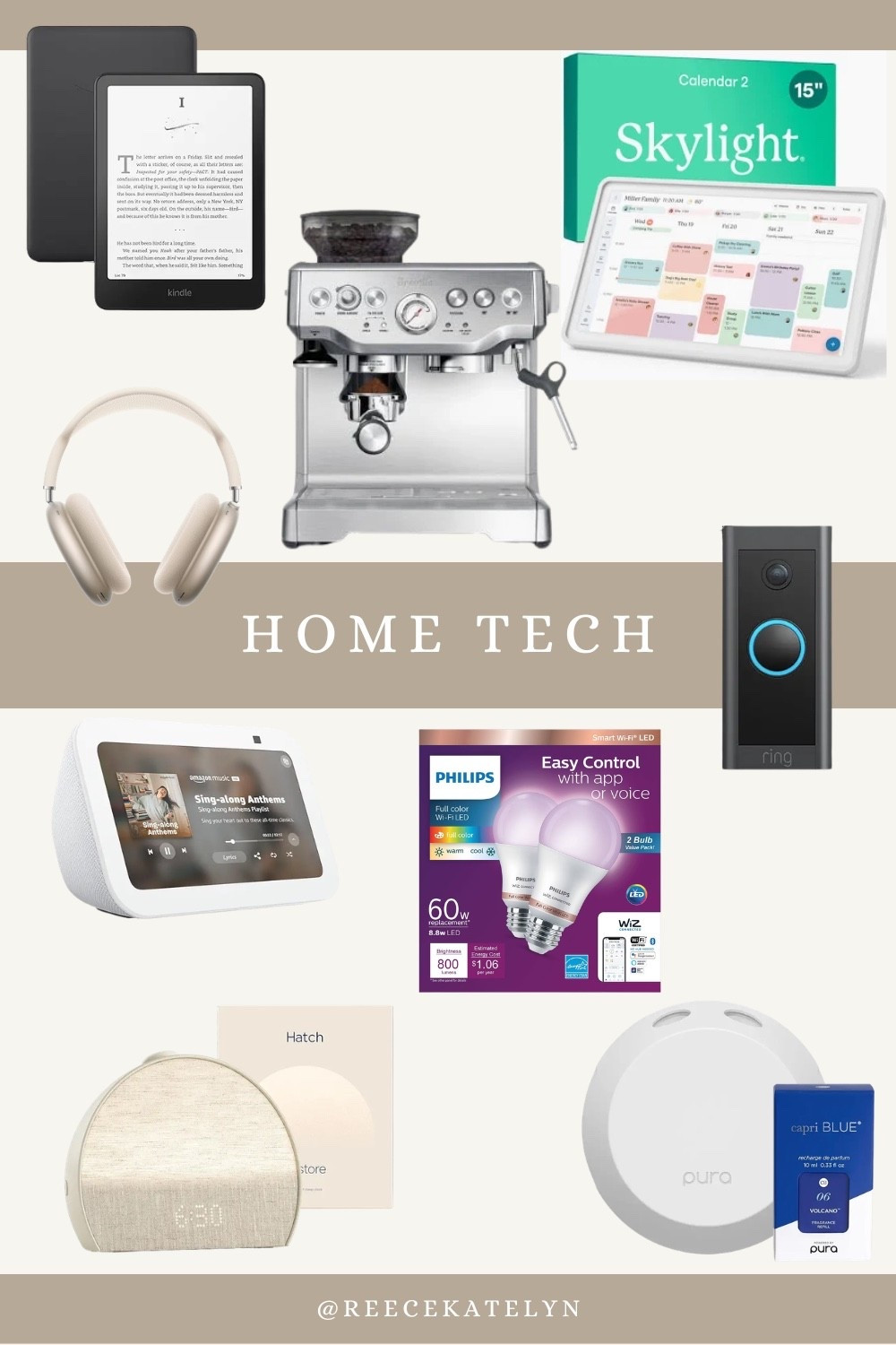 Home tech favorites that make everyday life easier 🤍

From my Breville espresso machine and Kindle to our Hatch Restore, Skylight Calendar, Pura smart diffuser, and Ring cameras, these are the home tech products we actually use on a daily basis. Perfect for busy moms, families, coffee lovers, and anyone looking to upgrade their home routine.

#HomeTech #SmartHome #Breville #Kindle #Pura #HatchRestore #SkylightCalendar #RingCamera #AmazonHomeFinds

#LTKHome