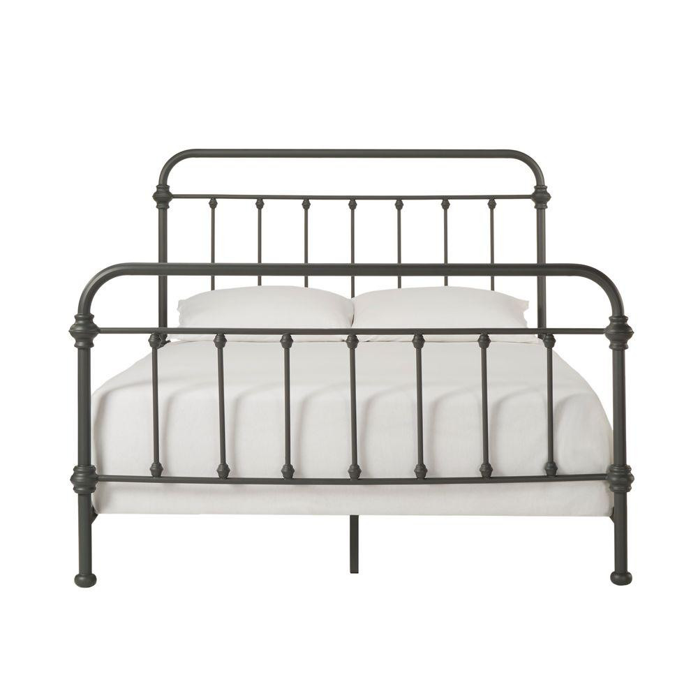 HomeSullivan Calabria Grey Queen Bed Frame 40E411BQ-1GABED - The Home Depot | The Home Depot