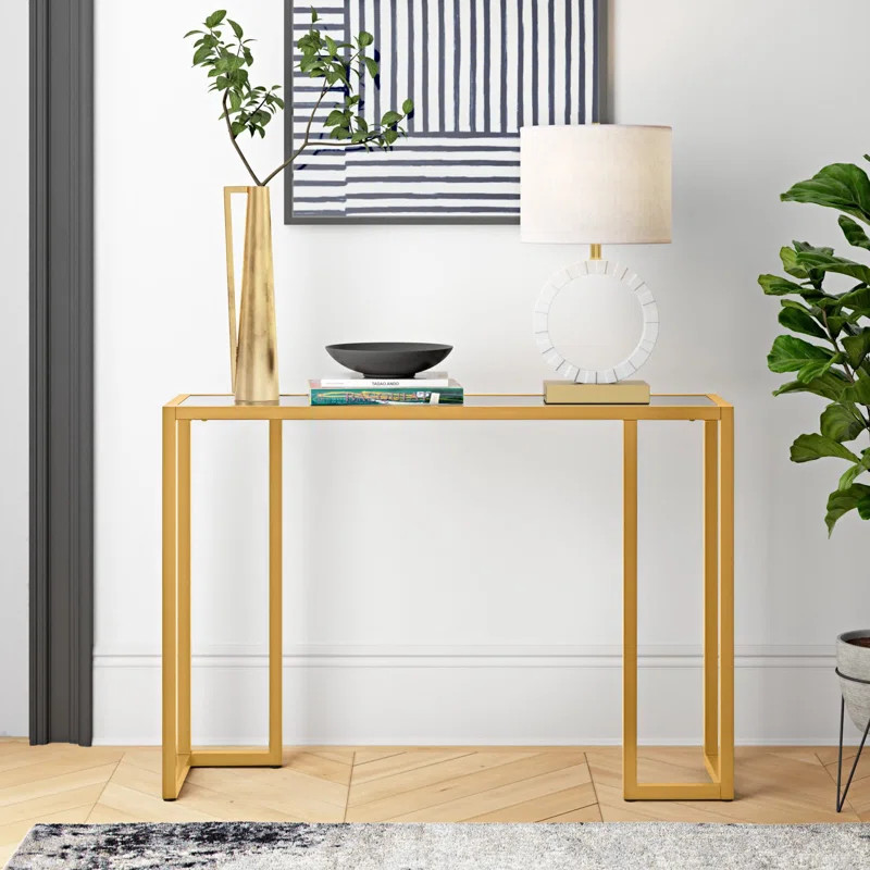 Jumainah Glass Top Console Table | Wayfair North America