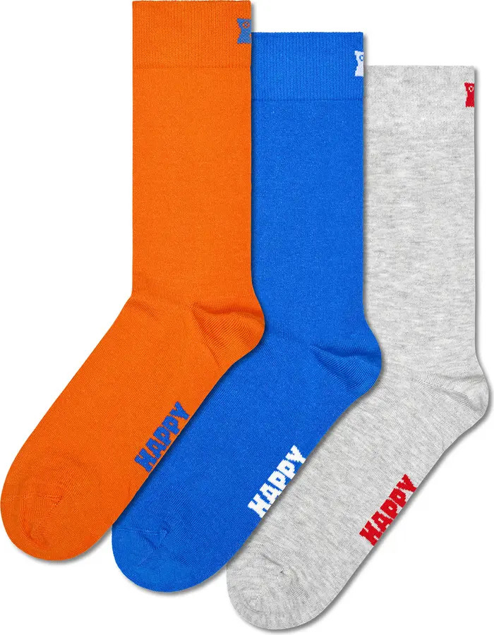 Happy Socks Assorted 3-Pack Crew Socks | Nordstrom | Nordstrom