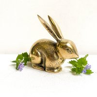 Vintage Brass Rabbit Sculpture | Etsy (US)