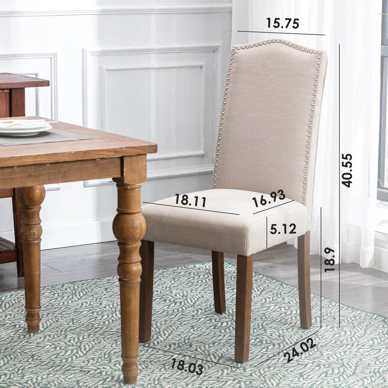 Tufted Linen Upholstered Parsons Chair | Wayfair North America