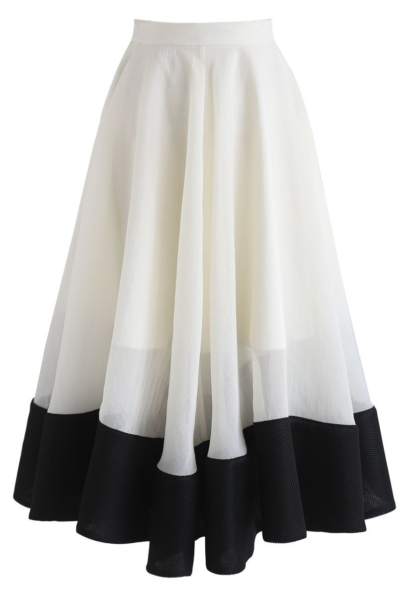 Swing In the Breeze Organza Midi Skirt | Chicwish