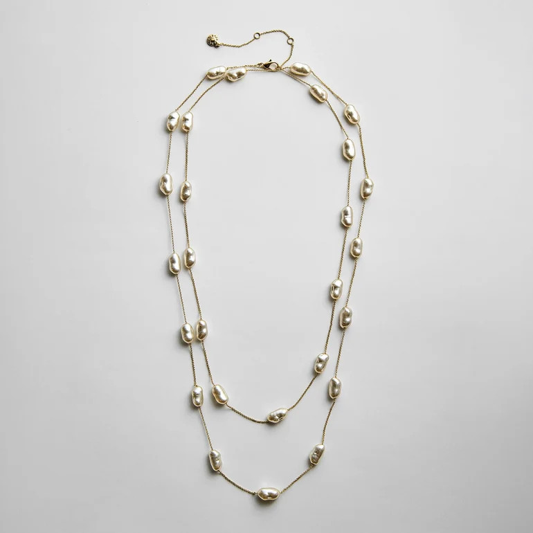 Teagan Long Pearl Necklace - Teagan Long Pearl Necklace | BaubleBar