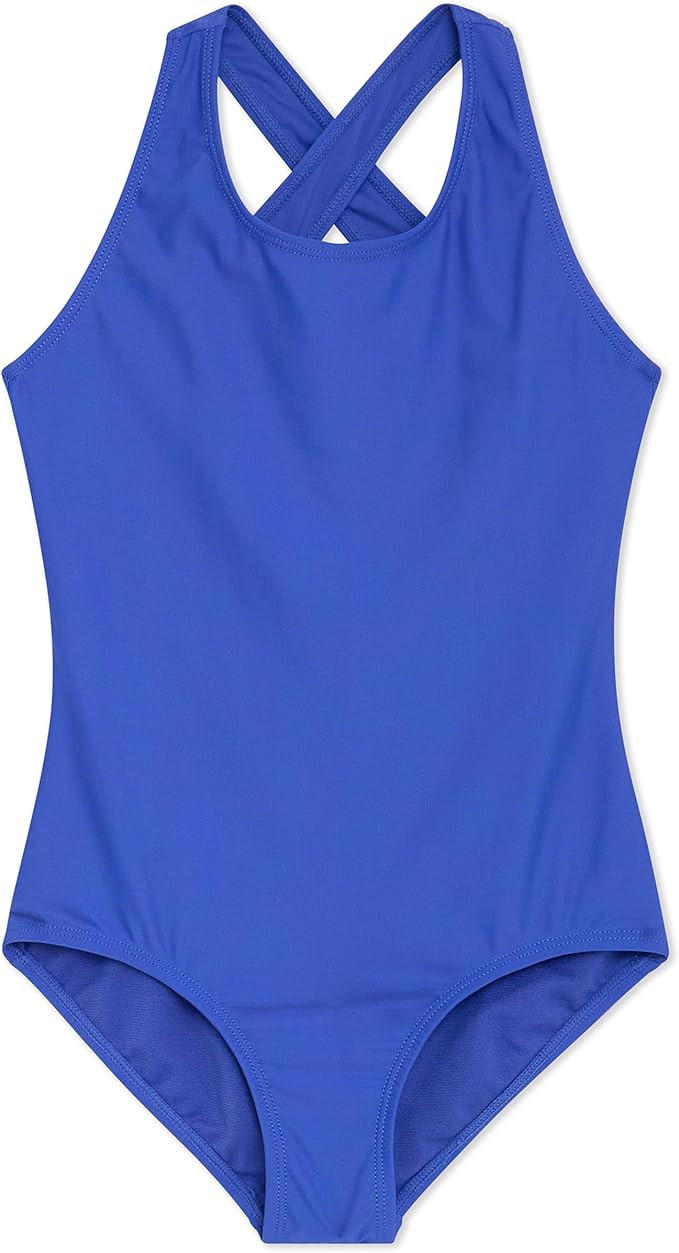 Lands' End Girls' UPF 50+ Stretch Crisscross Back One Piece Swimsuit | Amazon (US)