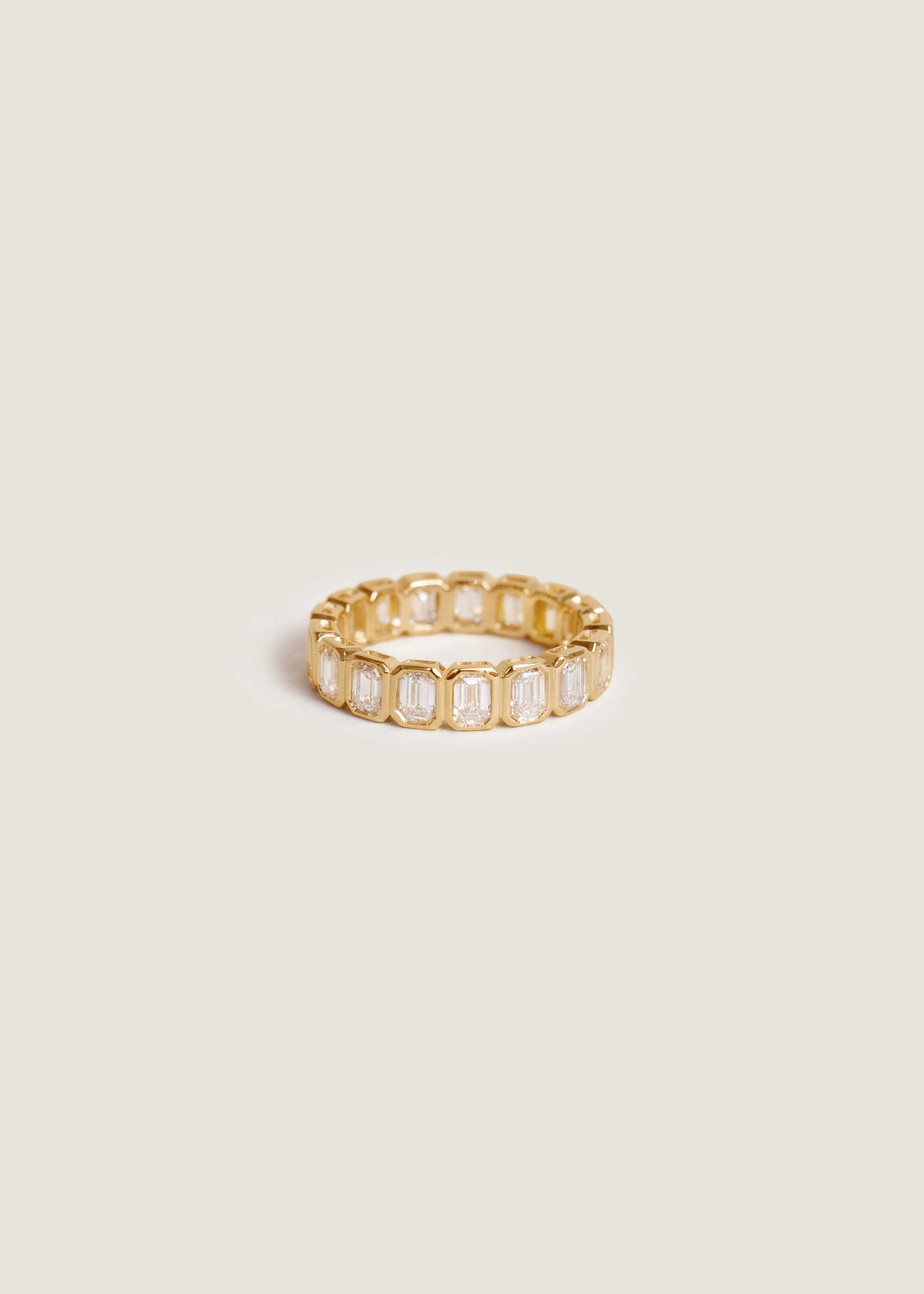 Margot Emerald Cut Eternity Ring Diamond | Kinn Studio