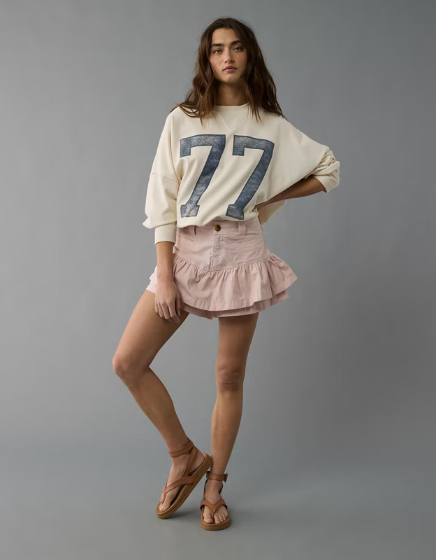 AE Snappy Stretch Mini Ruffle Skort | American Eagle Outfitters (US & CA)