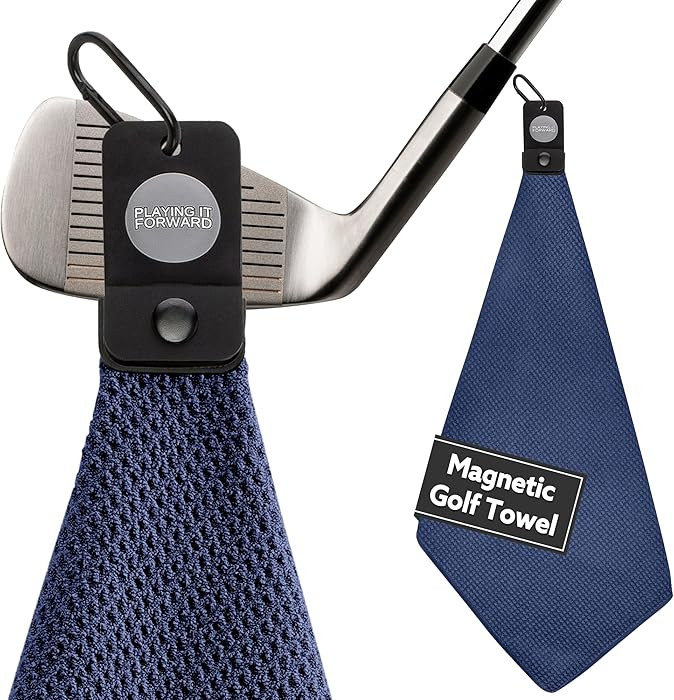 Magnetic Golf Towels for Golf Bags with Clip & Ultra Strong Magnet - Waffle Weave Microfiber Towe... | Amazon (US)