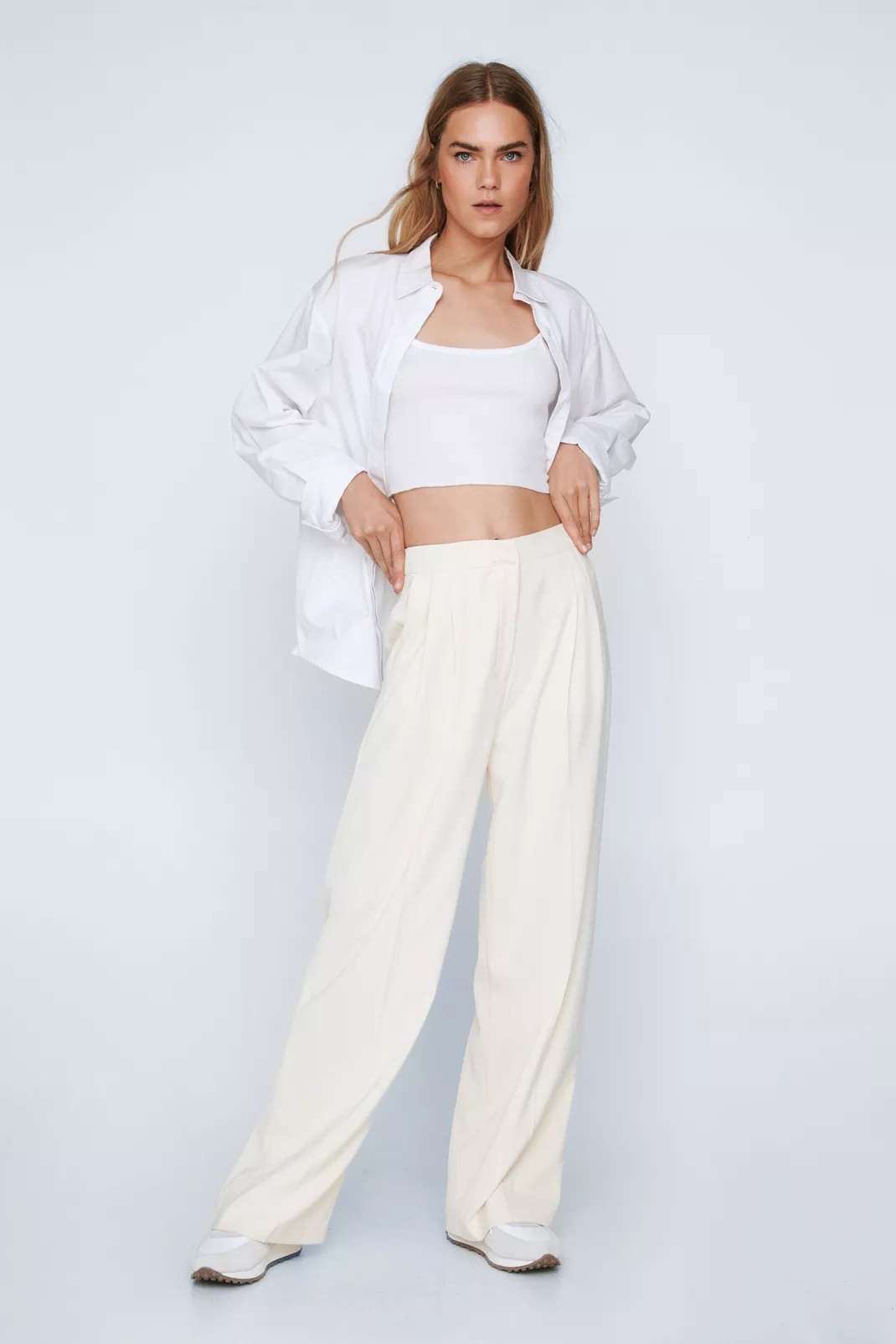 Tailored High Waisted Wide Leg Trousers | Nasty Gal UK (+IE)