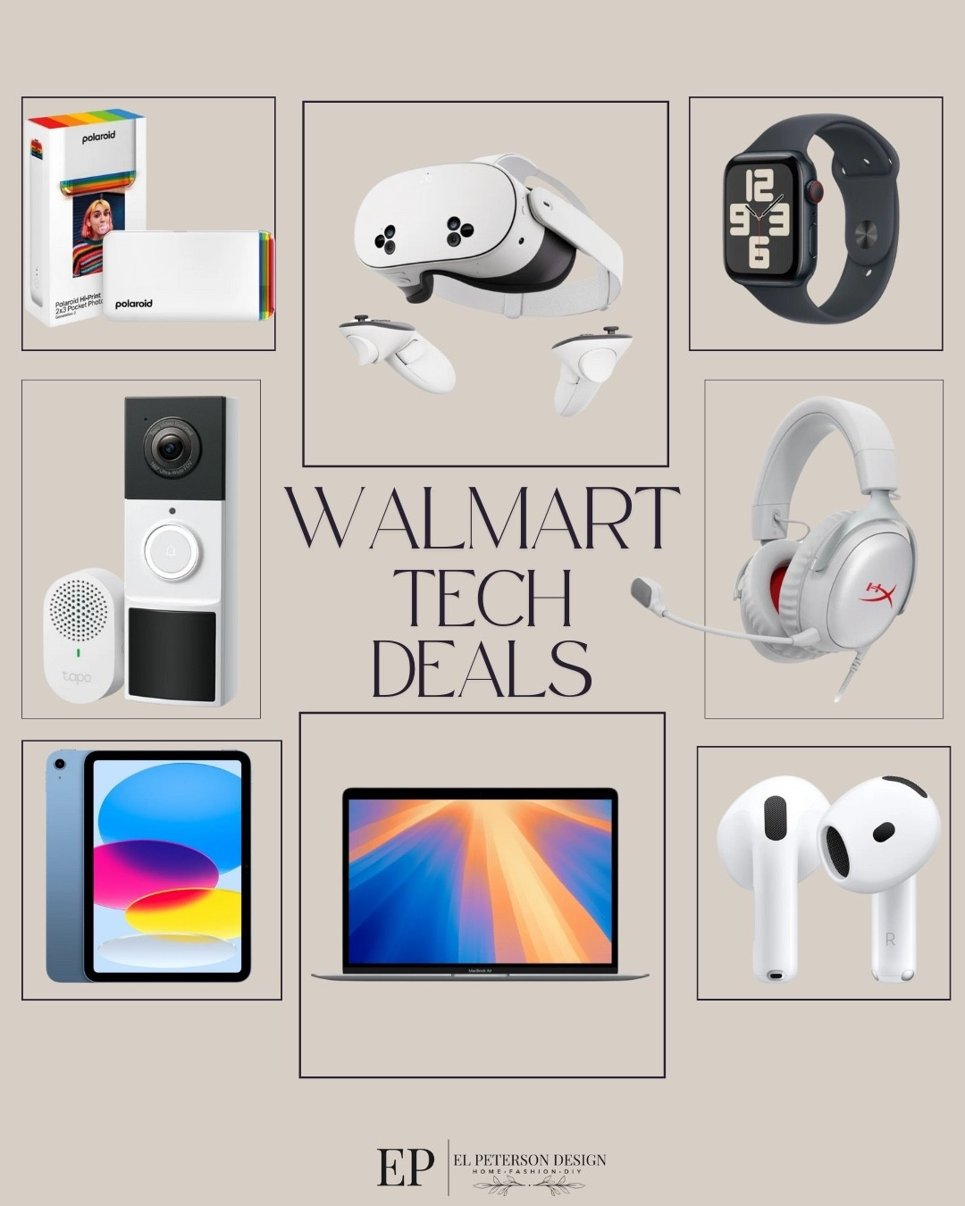 Walmart
Tech Deals 
Picture printer
Earbuds
Headset
iPad
Watch
Laptop
Ring camera 
Meta quest 

#LTKHome #LTKSaleAlert