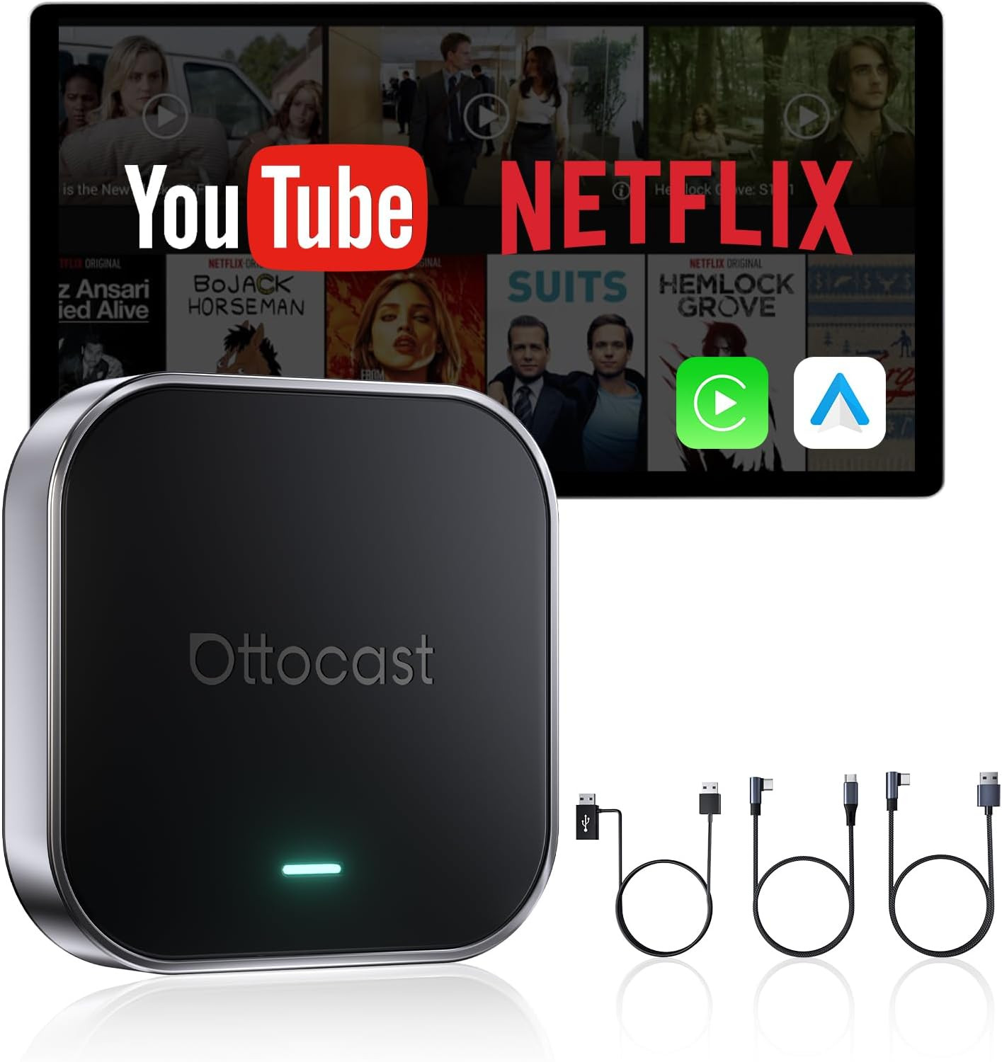 OTTOCAST Magic CarPlay Box 3-in-1 Wireless CarPlay Adapter for iPhone & Android Auto with YouTube... | Amazon (US)