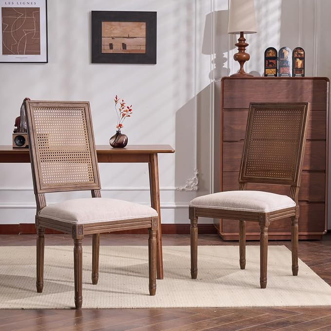 Christopher Knight Home Powell French Country Indoor Dining Chairs Set of 2, Wooden Dining Room C... | Amazon (US)