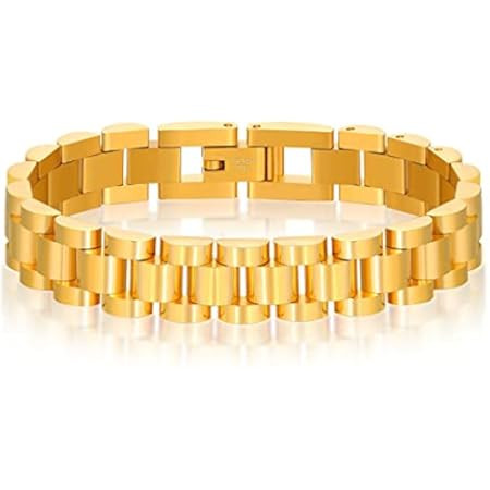 MPRAINBOW Personalized Women Thick Link Bracelet - Love Quote Name ID Engraved Link Bracelet,Adju... | Amazon (US)