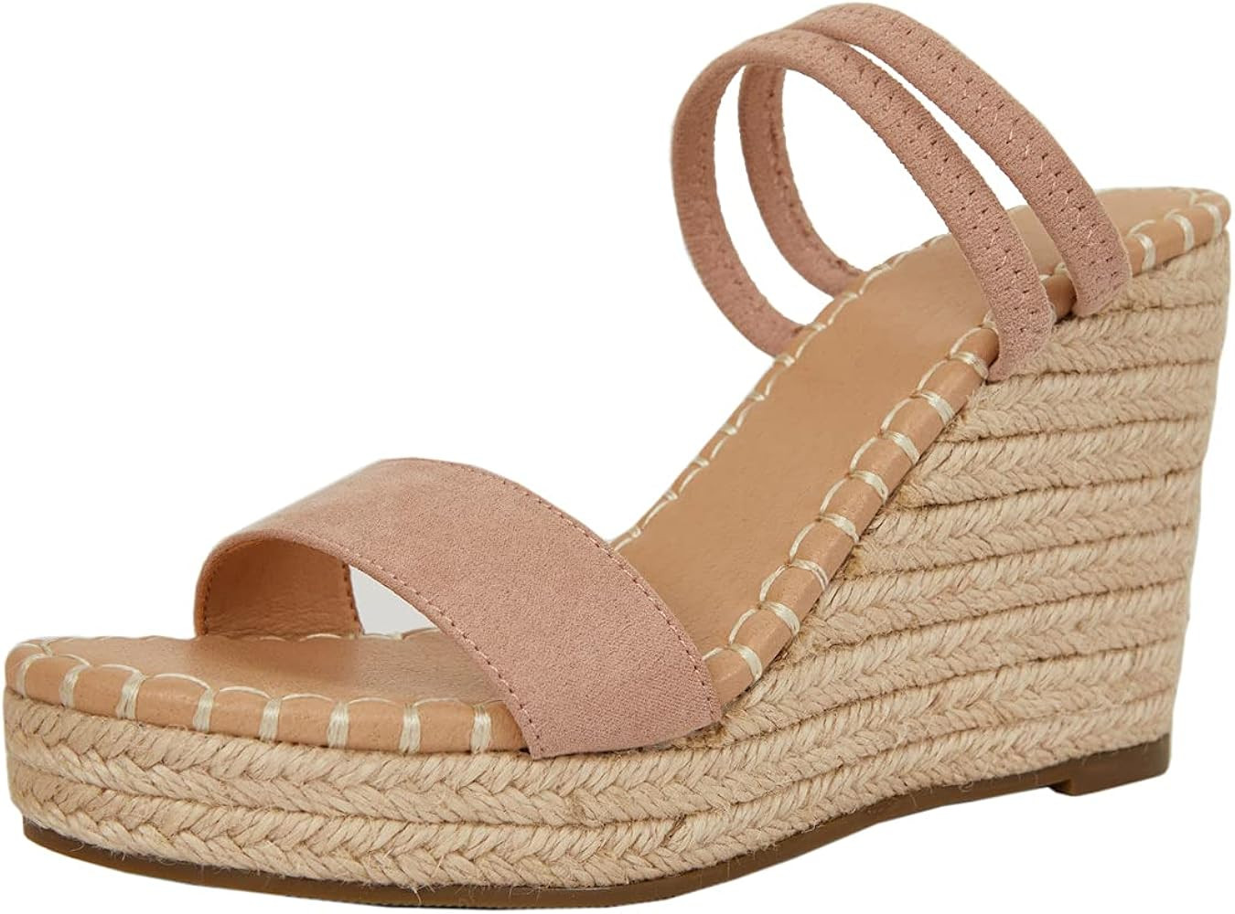 VETASTE Women's Ankle Strap Wedge Sandal Open Toe Strappy Sandals Espadrille Platform Shoes | Amazon (US)