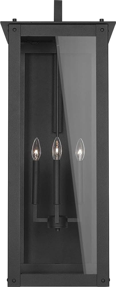 Capital Lighting 934642BK Hunt Clear Glass Outdoor Wall Sconce, 4-Light 240 Total Watts, 36" H x ... | Amazon (US)
