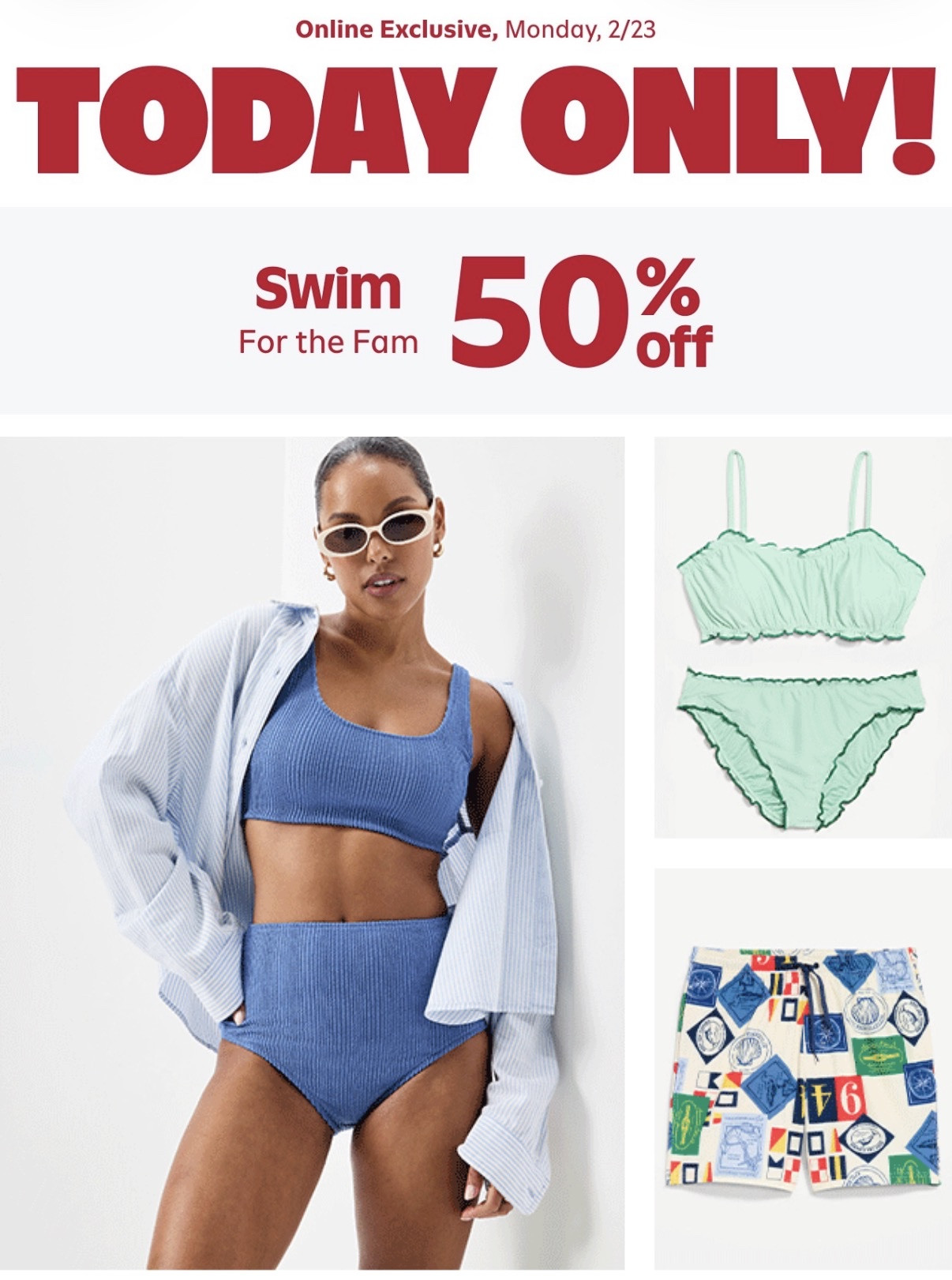 Old Navy Deal of the Day is 50% off swimsuits for the WHOLE family and I’m not playing about this one ☀️

Mom suits. Dad trunks. Toddler one pieces. Matching family moments. Pool days are coming fast and this is the time to grab them before sizes disappear.

Cute, affordable, and perfect for beach trips, cruises, splash pads, and backyard water days.

I’m already adding a few to cart.

#ShoppingWithPriiincesss #Atlantamom #Atlantabloggers #Atlantablogger #AtlantaCreator #Atlantacontentcreators #Atlantacontentcreator #OldNavyDeals #FamilySwimwear #SwimsuitSale #MomStyle #ToddlerSwim #BeachReady #SummerShopping #AffordableFinds

#LTKKids #LTKTravel #LTKSaleAlert