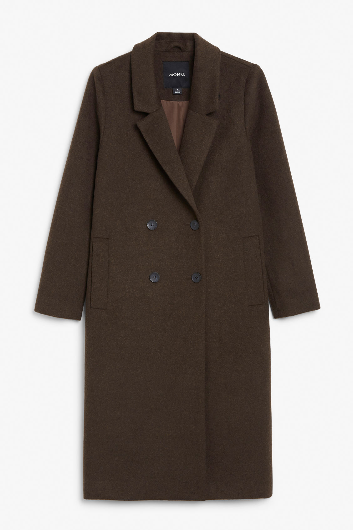 Classic double-breasted coat - Beige | Monki