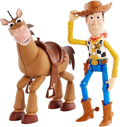Disney Pixar Toy Story 4 Woody and Bullseye 2-Character Pack, Movie-inspired Relative-Scale for Stor | Amazon (US)