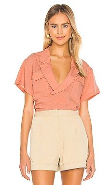 L'Academie The Arnaude Top in Terracotta Red from Revolve.com | Revolve Clothing (Global)