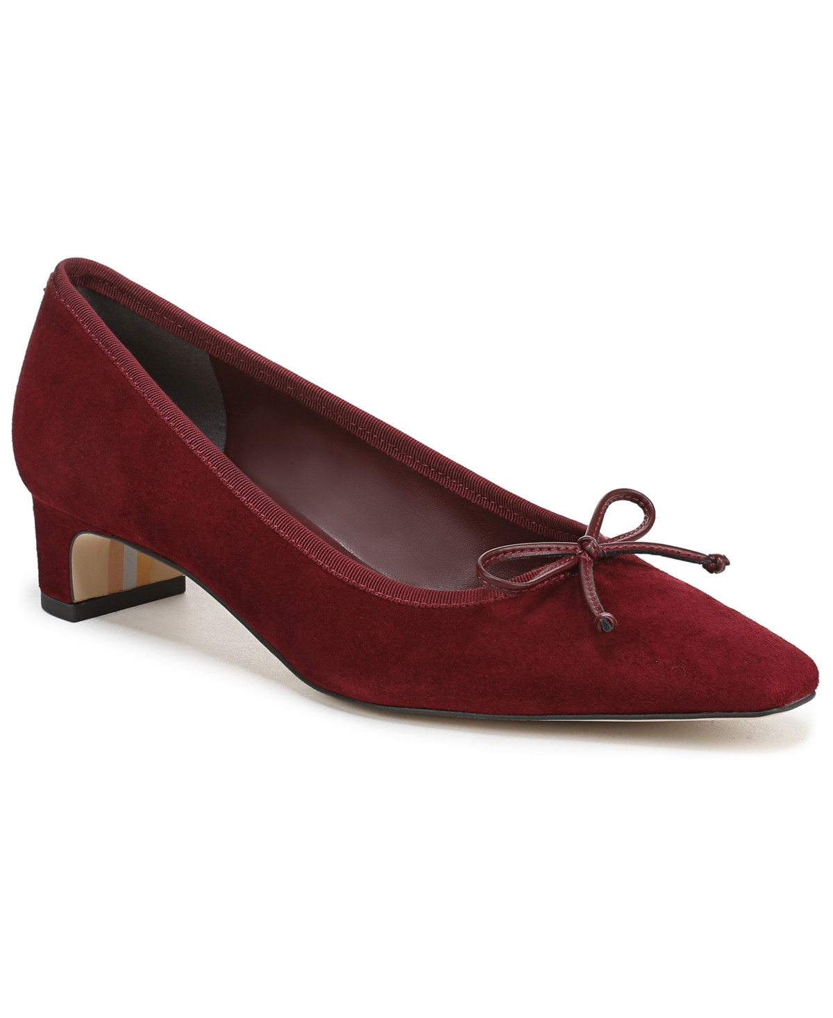 Sam Edelman Women's Rinda Slip-On Pumps - French Merlot Suede | Macy's
