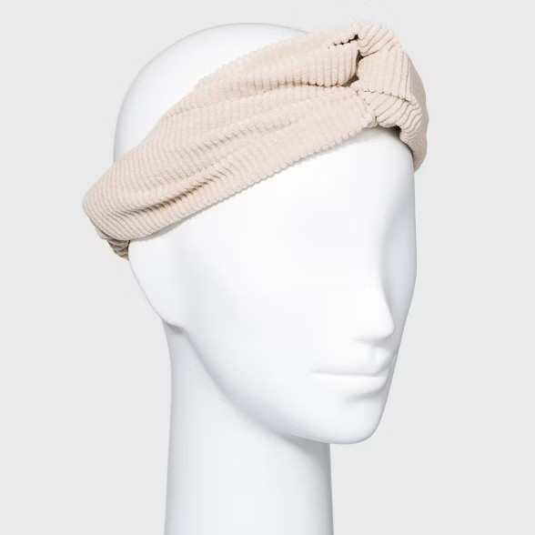 Corduroy Knot Front and Elastic Back Headband - Universal Thread™ | Target