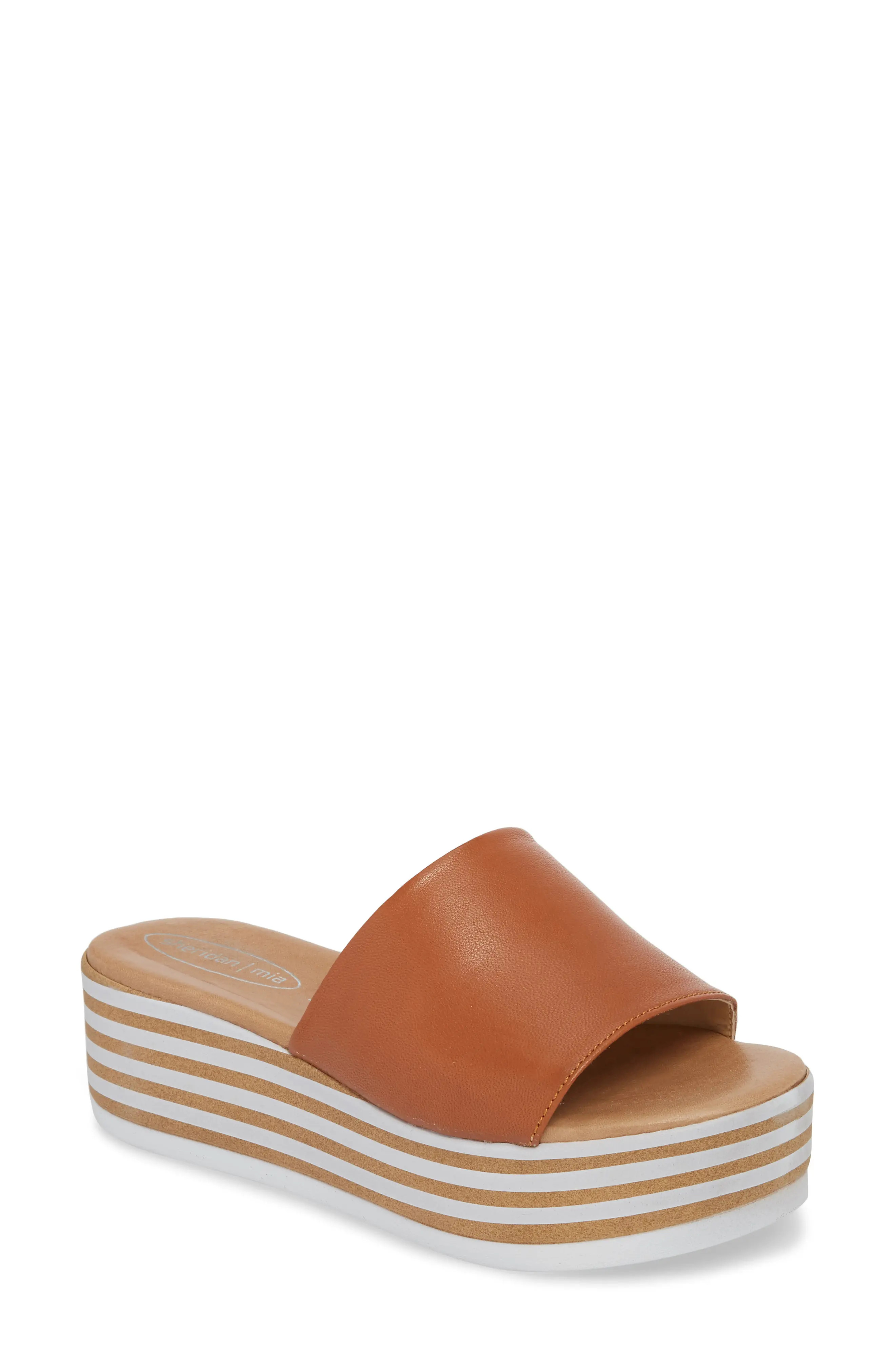 Women's Sheridan Mia Reesa Platform Slide Sandal, Size 36 EU - Brown | Nordstrom