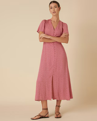 Nobody's Child Andie Midi Dress Joanie Rosebud Pink | Simply Be (UK)