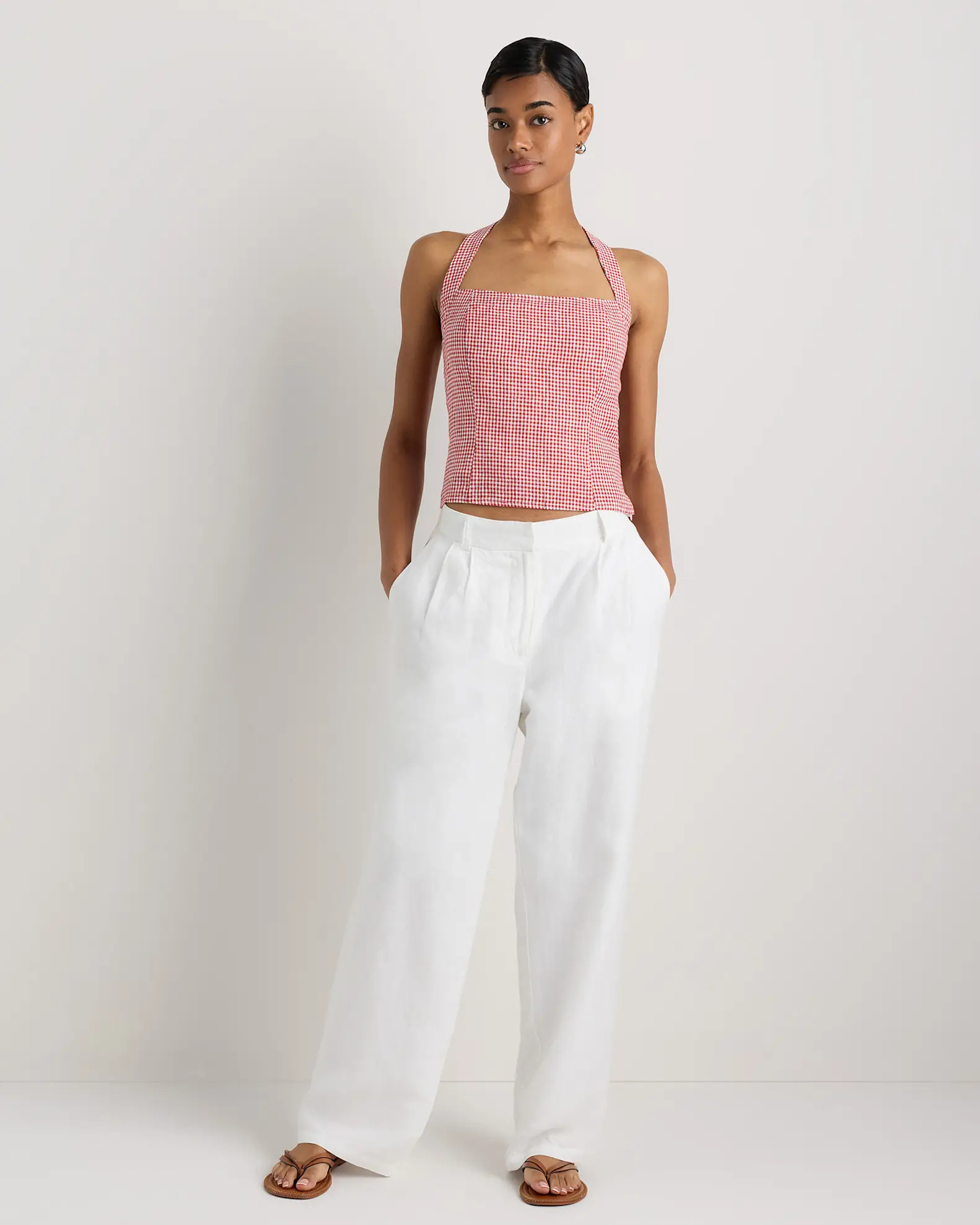 100% European Linen Halter Top | Quince