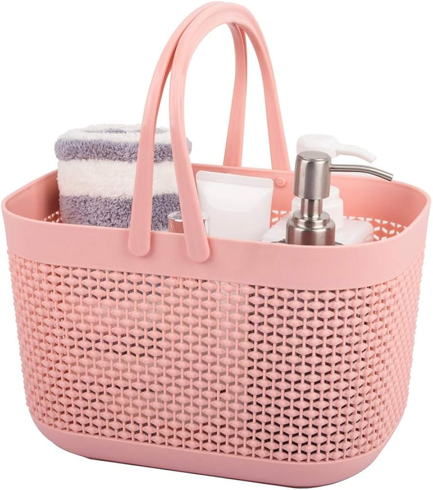 UUJOLY Plastic Organizer Storage Baskets with Handles, Shower Caddy Bins Organizer for Bathroom a... | Amazon (US)