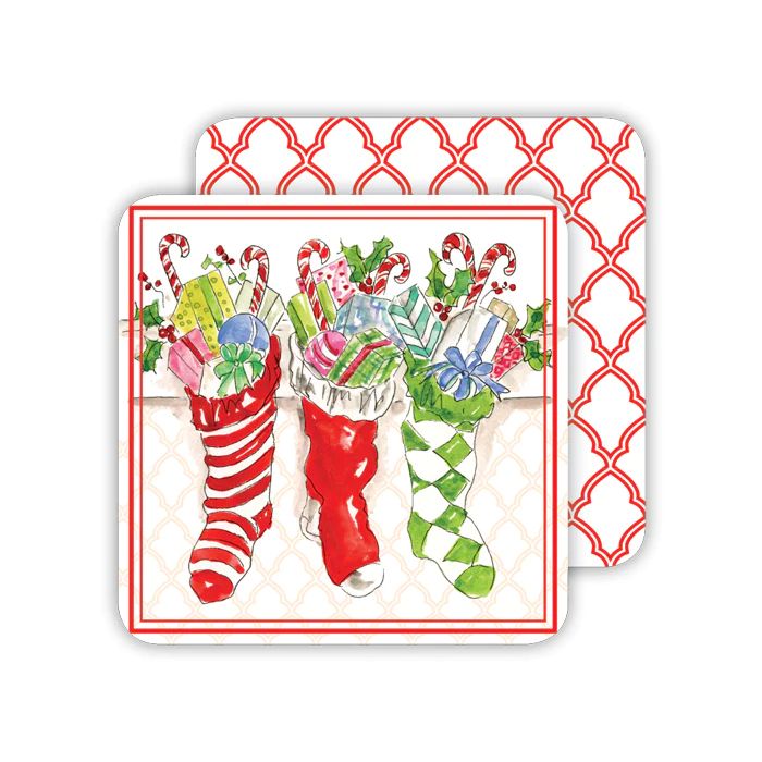Stockings Paper Coasters | Rosanne Beck Collections