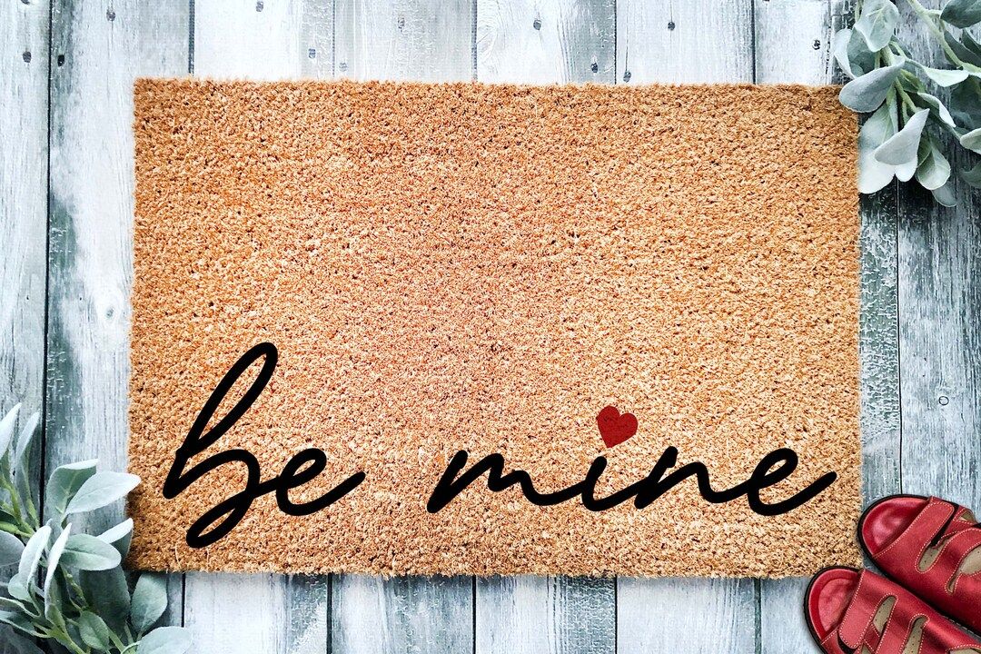 Be Mine Heart Doormat Cute Valentine's Housewarming Gift Custom Doormat Closing Gift Welcome Door... | Etsy (US)