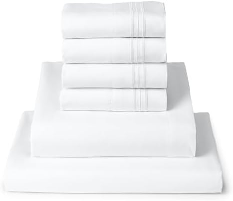 Mellanni King Sheet Set - 6-Piece Iconic Collection Bedding, (Including 4 Pillowcases), 16-Inch D... | Amazon (US)