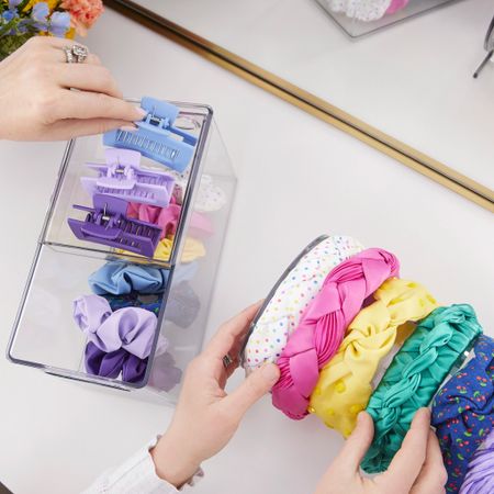 beauty storage and organization from #TheHomeEdit! 

And not only is the storage from the brand but the headbands and scrunchies are also The Home Edit collection at #walmart

#LTKunder50 #LTKhome #LTKFind