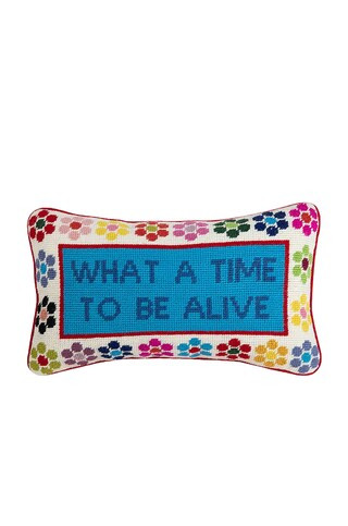 Furbish Studio What A Time Needlepoint Pillow from Revolve.com | Revolve Clothing (Global)