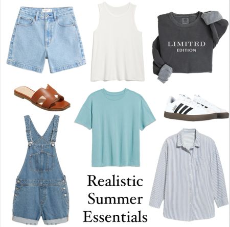 Sharing my mix and Match Summer Essentials! You can wear these together and separately. #abercrombie #dadshort #oldnavy #etsy #gap #overalls #target #adidassamba #summeroutfits #summerstyle 

#LTKSaleAlert #LTKStyleTip #LTKFindsUnder50