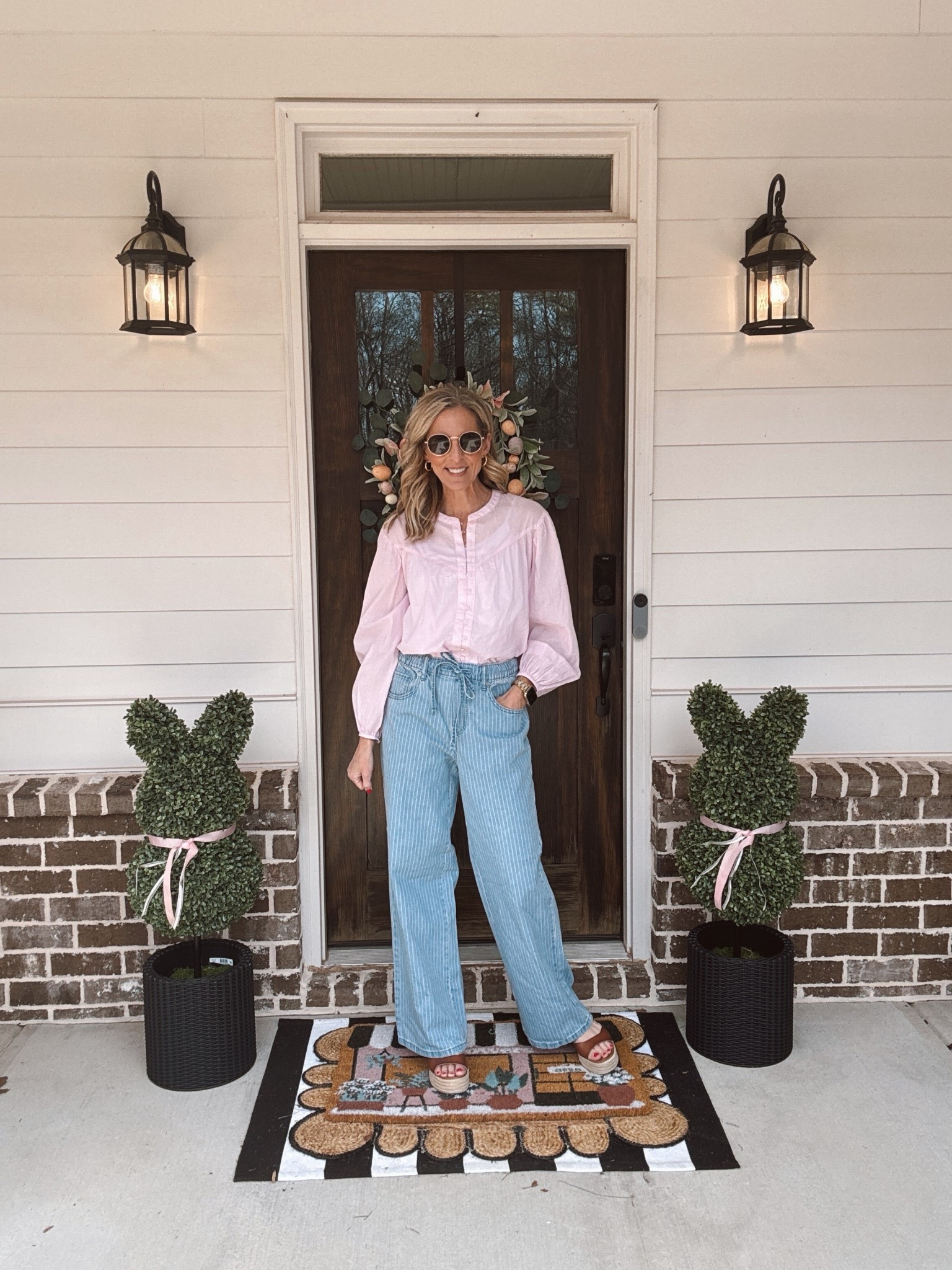 Run and grabbed these highly rated women’s striped wide leg, relaxed jeans with an elastic waist. They are under $30 fully stopped, but will sell out! These genes offer a modern twist on a timeless staple you can pair them with the matching striped jacket as well   ￼

#LTKdayinmylife #LTKmomlife #LTKgrwm