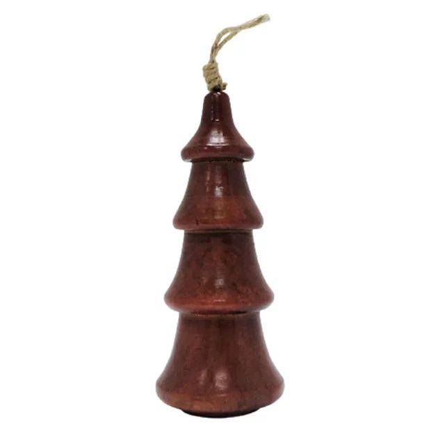 Jumbo 4-Layer Wood Tree Ornament, Festive Fireside Theme, Natural Wood Color, 0.11k gs, by Holida... | Walmart (US)