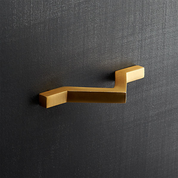 chevron brass drawer pull | CB2