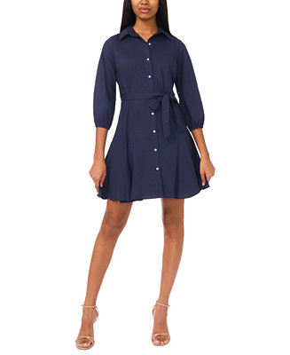 Women's Tie Waist Shirt Dress | Macy's