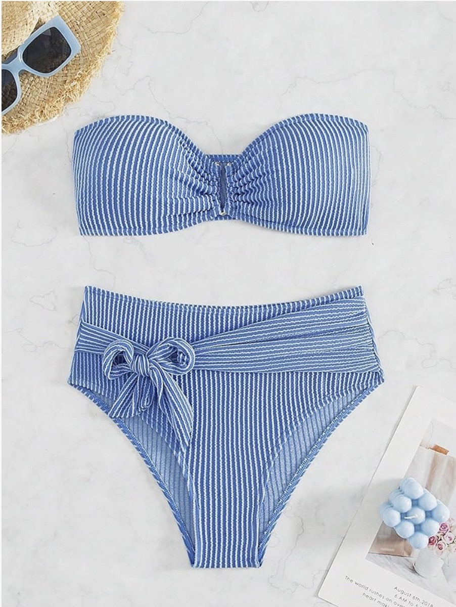 Blue 2 piece bikini set - high waisted bottoms with bow
🤍
Blue bikini, White bikini, Cream bikini, Black bikini, Pink bikini, Light pink bikinii

#LTKstyletip #LTKfindsunder50 #LTKswim