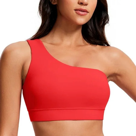 CRZ YOGA Butterluxe One Shoulder Sports Bras for Women One Strap Low Impact Workout Yoga Tops | Walmart (US)