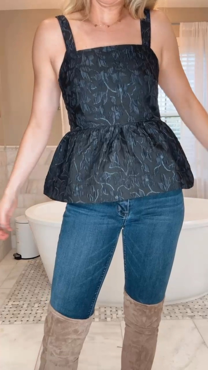 Another amazing Walmart find!! Loving the details on this high quality tank ! Wearing a size XS ! Paired it with some jeans and knee high boots - they have the matching skirt that I will link as well !! 

#LTKHoliday #LTKSaleAlert #LTKSeasonal